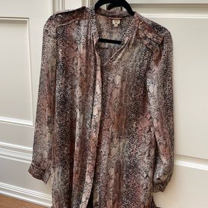 Wilfred silk snakeskin design button blouse